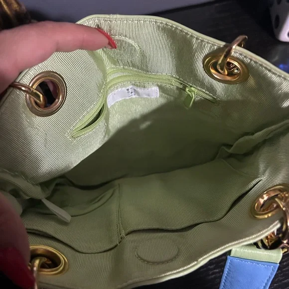 Green Leather Women's Bag - Picture 5 of 9